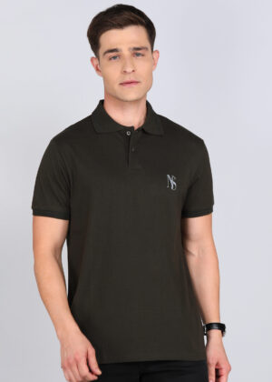 Men's Premium Cotton Green Polo T-Shirt