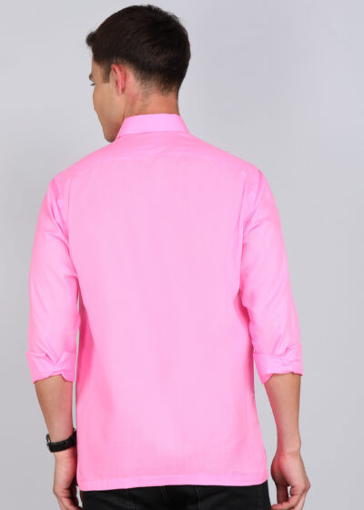 Men’s Light pink Shirt – Classic Collar – Cotton - Image 4